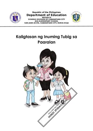 CONNIE - Module 2_ Water Mga Paraan Kung Paano Makapagbibigay Ng Ligtas Na Inuming Tubig Sa Paaralan