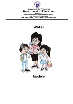 Module 7 Water Tamang Paraan Ng Pagsisinop Ng Inuming Tubig