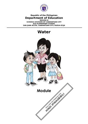 Module 9 Water Pinanggagalingan Dapat Ng Inuming Tubig