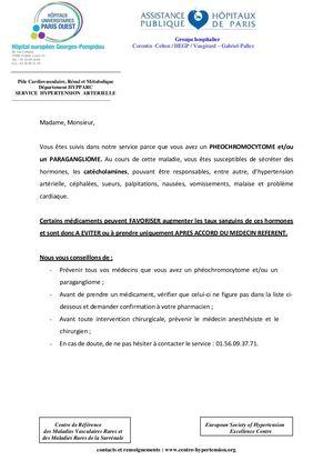 Surrénale HEGP Médicaments à éviter