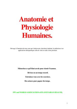 Anatomie Et Physiologie Humaines