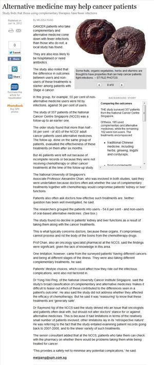 Alternative Medicine May Help Cancer Patients