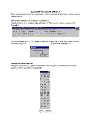 El Entorno De Visual Basic 6 0
