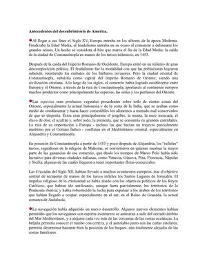 Antecedentes Del Descubrimiento De América