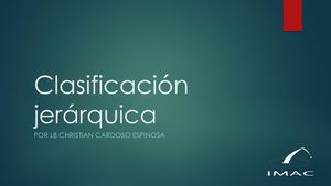Clasificación Jerárquica