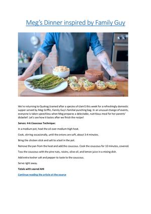 Meg’s Dinner Inspired By Family Guy