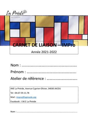 Carnet De Liaison 2020 2021