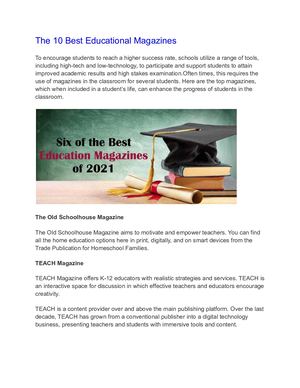 The 10 Best Educational Magazines