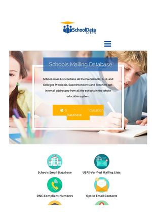 School Data Lists | Education Mailing List | Schools Email Database