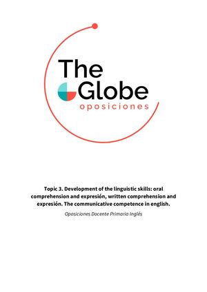 Oposiciones Docentes - Tema de prueba Primaria Inglés