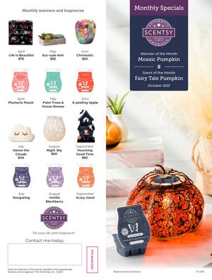 October 2021 Warmer & Scent of the Month Brochure