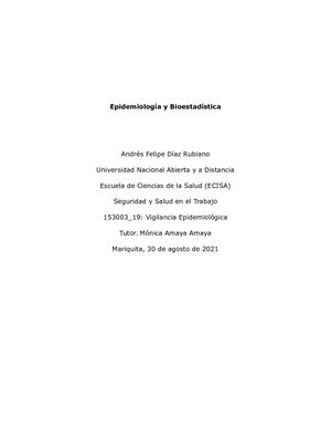Epidemiología y Bioestadística