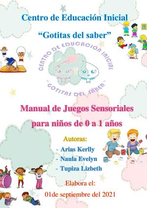 Manual De Juegos Sensoriales