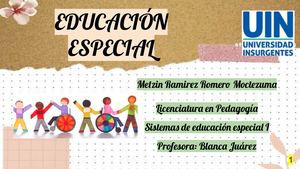 Sistemas de Educación especial I
