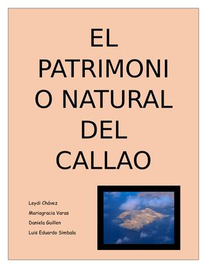 Revista El Patrimonio Natural Del Callao