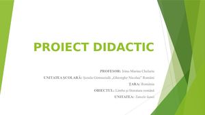 Proiect Didactic Clasa A Vii A