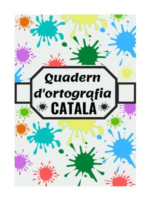 Quadern Ortografia Català