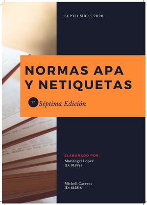 Normas Apa 7 edición y Netiqueta