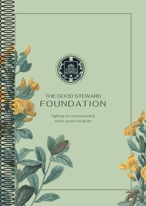 Green Floral Decorative Foundation Corporate Booklet