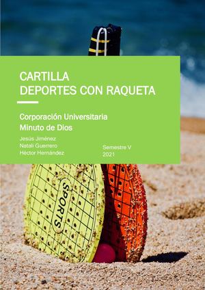 Cartilla deportes con raqueta
