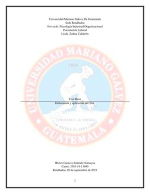 Test Moss Psicometría Laboral