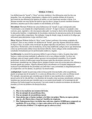 Moral Y ÉTica