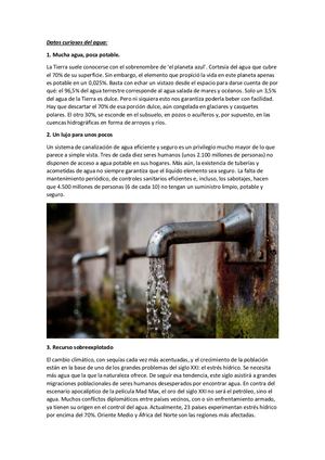 ¿Podemos vivir sin agua?