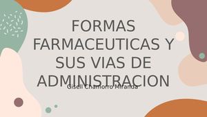 Formas Farmaceuticas