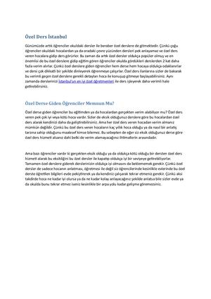 İStanbul İçErisinde ÖZel Ders Veren ÖğRetmenler