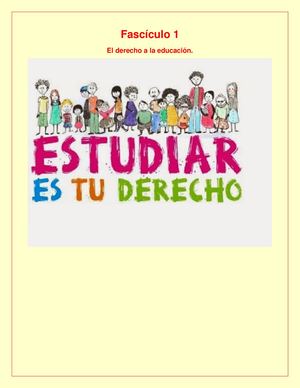 Faciculo 1 Derecho a la educación