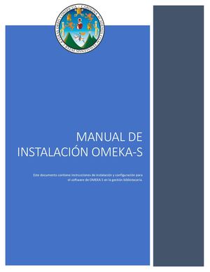 Manual De Instalación Omeka