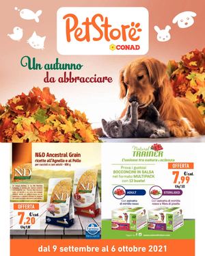 Volantino Conad Superstore Nord Tirreno Petstore 9 Settembre 6 Ottobre 2021