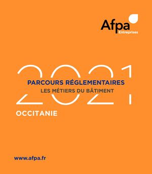 Afpa Occitanie - Catalogue Réglementaire Bâtiment 2021