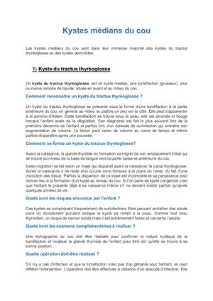 Kyste Median Du Cou 2021