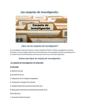Las Carpetas De Investigación