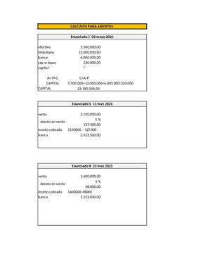 Ejercicio de Libro Diario Y Libro Mayor