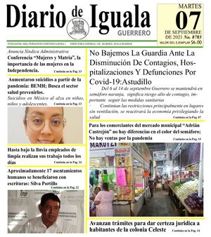 Martes 07 De Septiembre 2021 Diario De Iguala
