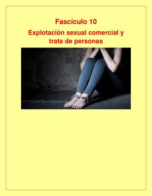 Fasiculo 10 Explotacion Sexual Comercial Y Trata De Personas