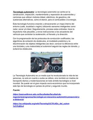 Presentacion Tecnología Automotriz