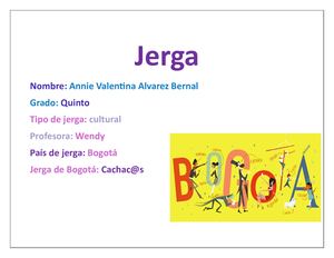 la jerga tradicional