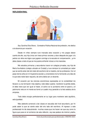 Reflexión Final Practica Docente