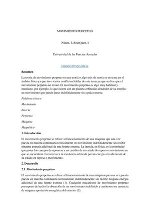 Ensayo del Movimiento Perpetuo Joshua Nuñez