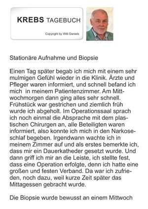 Krebs Tagebuch Biopsie