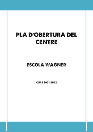 Pla D'obertura 2021 2022