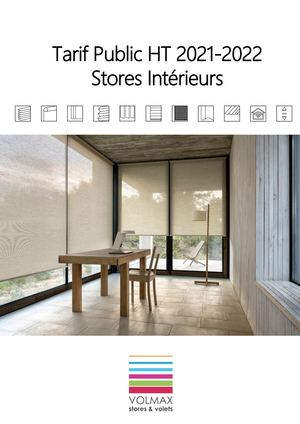 Tarif Stores Intérieurs 2021 Volmax By Subdéco