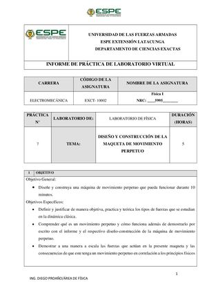 Cajamarca Isaac Diseño Y Construccion De La Maqueta De Movimiento Perpetuo Informe
