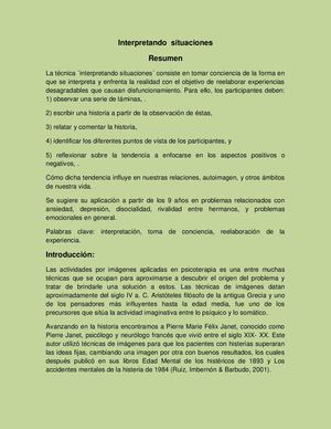 Tema Interpretando Situaciones Folleto