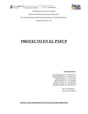 Proyecto Pnfcp