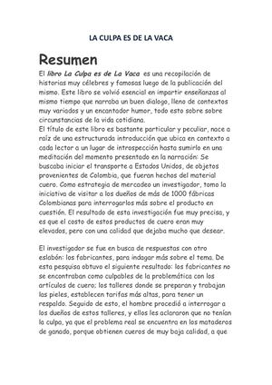 La Culpa Es De La Vaca
