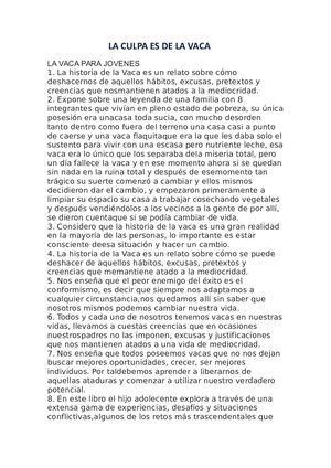 La Culpa Es De La Vaca 1